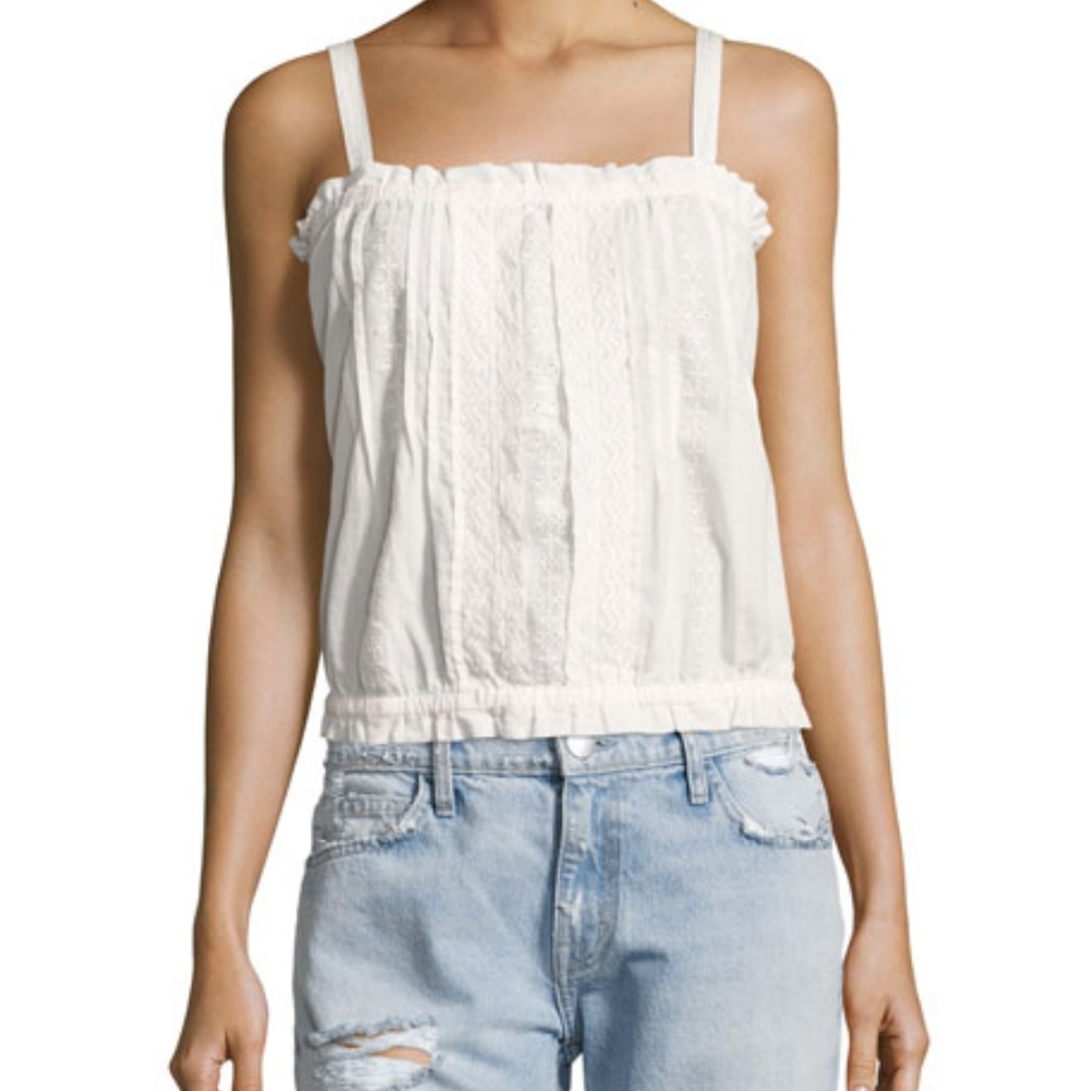 CURRENT/ELLIOT Size 3 (=10) White Lace Summer Tank